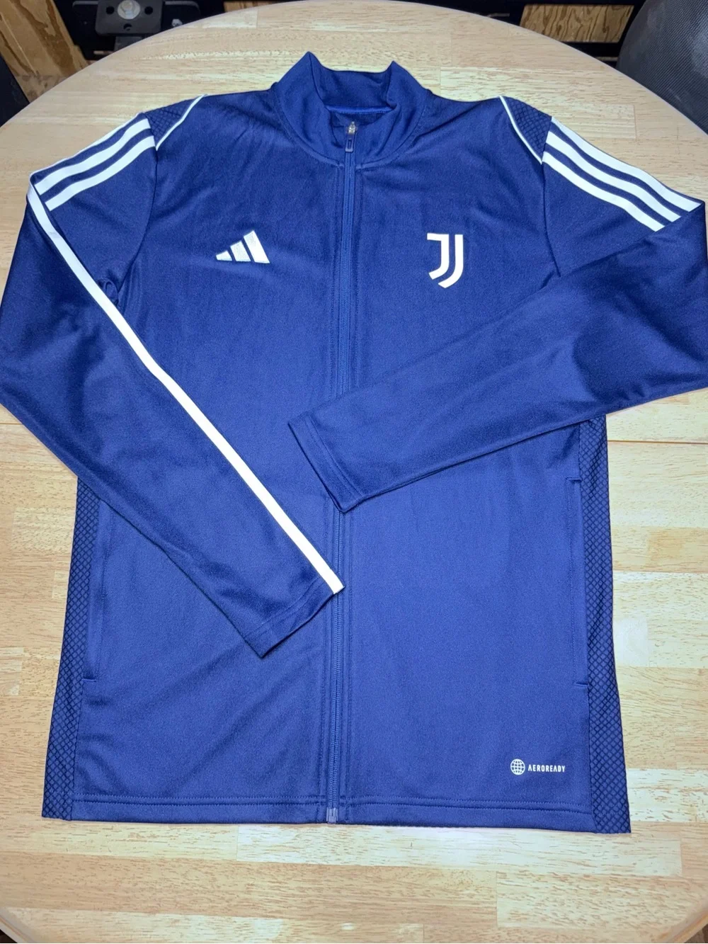 Adidas Juventus FC AEROREADY Track Jacket Mens Medium Slim Fit Full Zip Blue